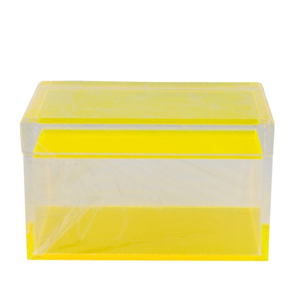Yellow and clear acrylic Alexandra von Furstenberg small Treasure box - Picture 1 of 2